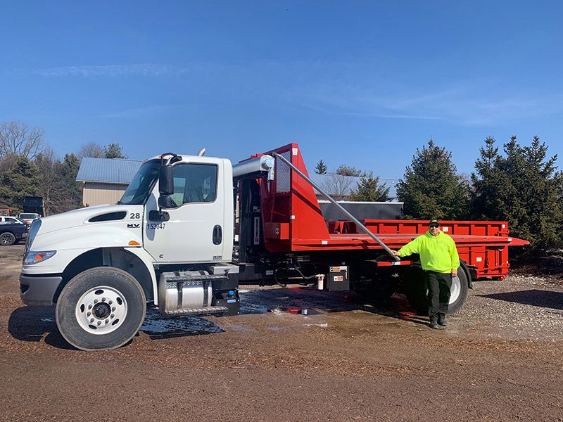 container pickup truck